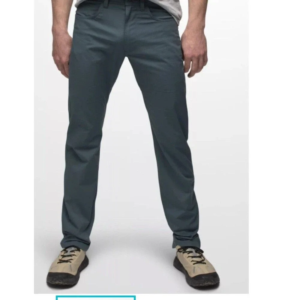 Prana NEW Mens 32‎ x32 Double Peak Hiking Pant Gray Ripstop Standard Tapered Leg